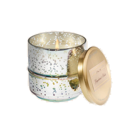 AROMATIQUE GINGERBREAD BRULEE SMALL METALIC CANDLE