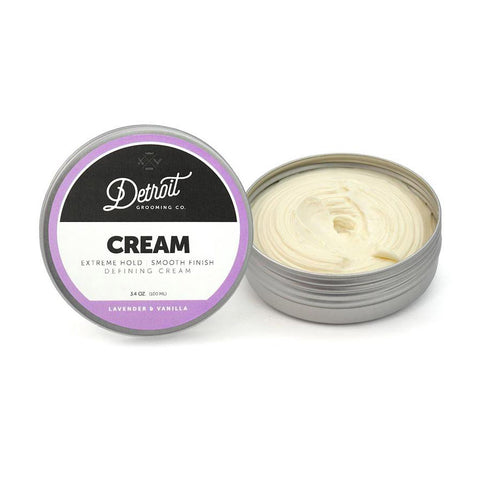 DETROIT GROOMING CO DEFINING HAIR CREAM - EXTREME HOLD CREAM FOR MEN
