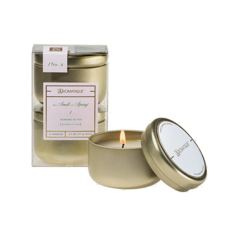 AROMATIQUE THE SMELL OF SPRING TIN CANDLE