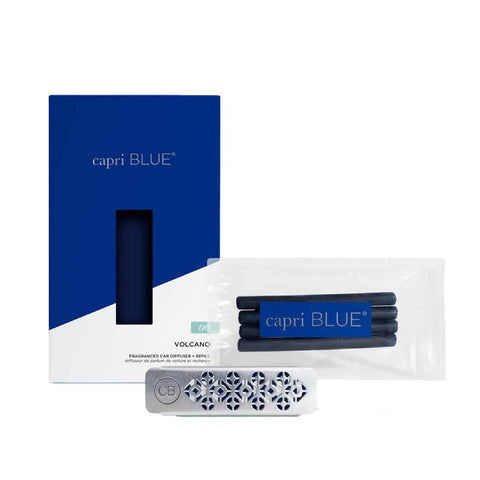 CAPRI BLUE CAR DIFFUSER + REFILL - VOLCANO