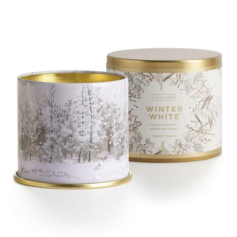 ILLUME Winter White Large Tin Candle